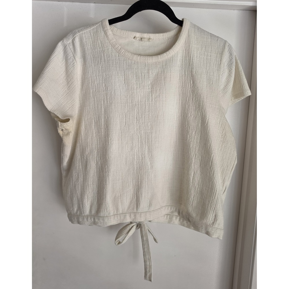 Madewell T-Shirt XL Off-White Short Sleeve Round Neck Casual Tee Top Shirt